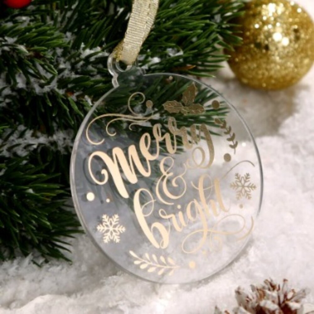 Flat Acrylic Ornament 10 count